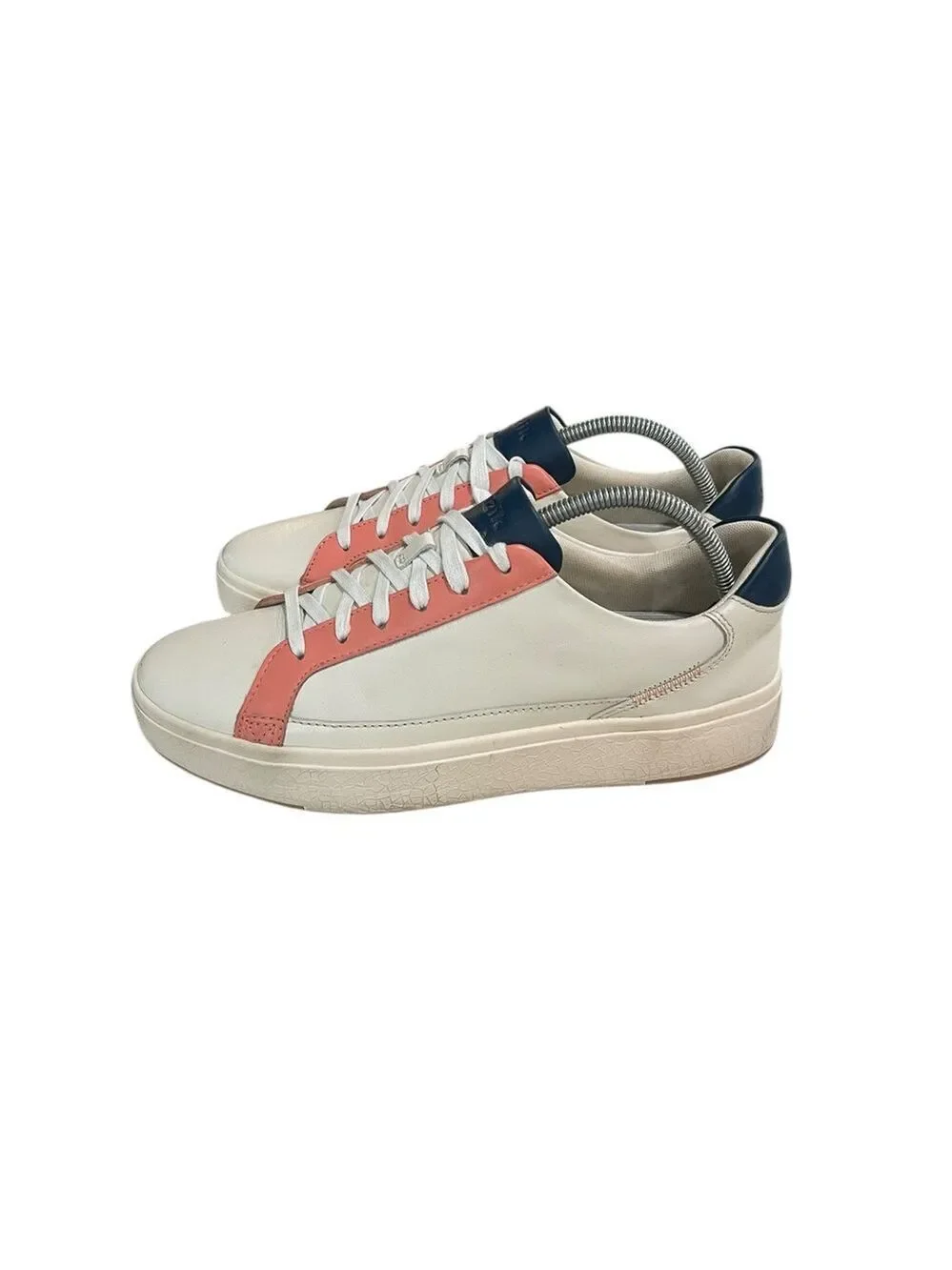 Kizik Vegas Hands Free Step In Sneakers Unisex SZ 10 Women 8.5 Men Coral Cream